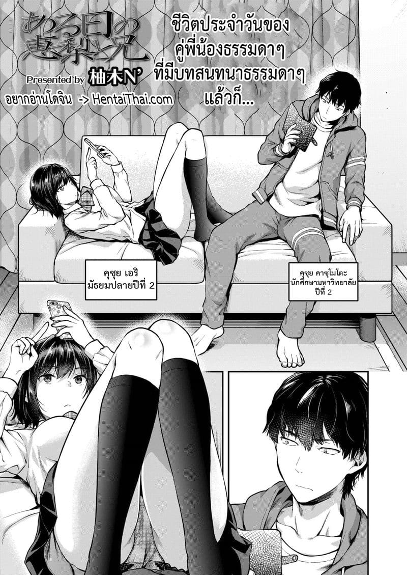 อ่านโดจิน คู่พี่น้องธรรมดา ที่ไม่ธรรมดา (Aru Hi no Eri to Ani Eri and Her Older Brother on a Certain Day (COMIC AOHA 2019 Fuyu)) แปลไทย การ์ตูนโป๊ หน้าแรก
